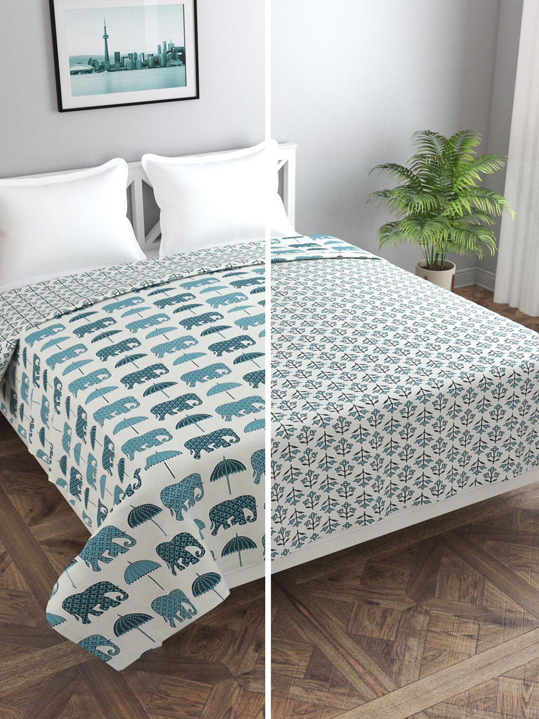 Texstop Blue Ethnic Motifs AC Room Pure Cotton Reversible Double Bed Dohar
Texstop Blue Ethnic Motifs AC Room Pure Cotton Reversible Double Bed Dohar