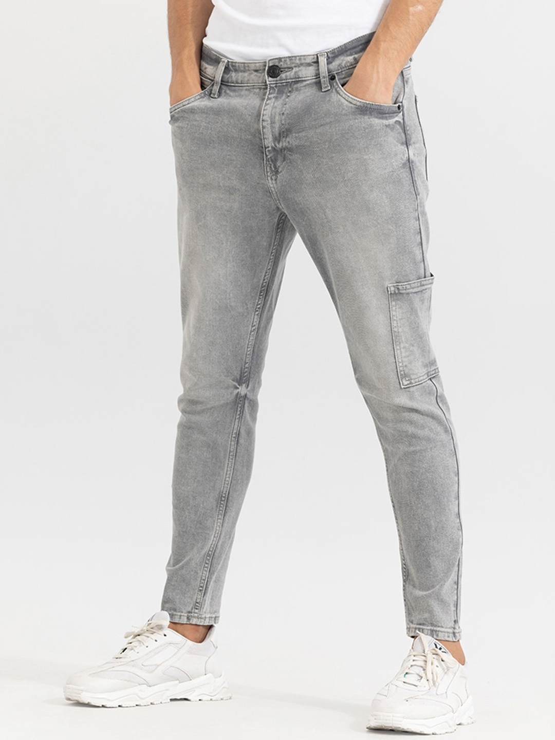 Snitch Men Mid-Rise Classic Skinny Fit Clean Look Heavy Fade Stretchable Jeans, Grey
Snitch Men Mid-Rise Classic Skinny Fit Clean Look Heavy Fade Stretchable Jeans, Grey