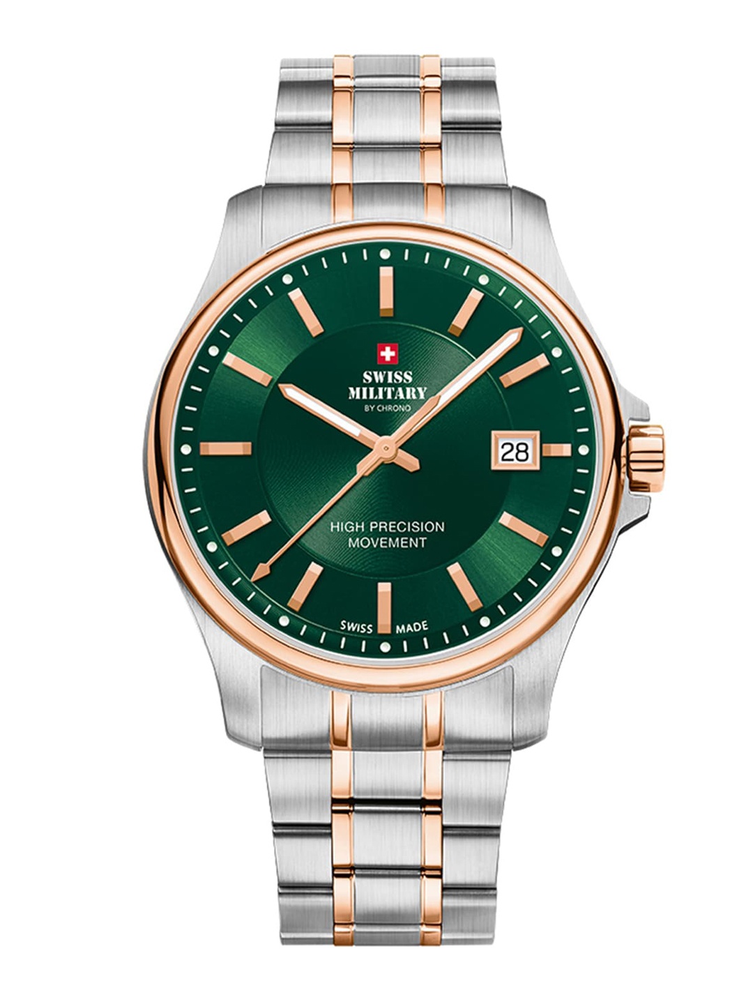 Swiss Military by Chrono Men Bracelet Style Straps Analogue Watch SM30200.33, Green
Swiss Military by Chrono Men Bracelet Style Straps Analogue Watch SM30200.33, Green