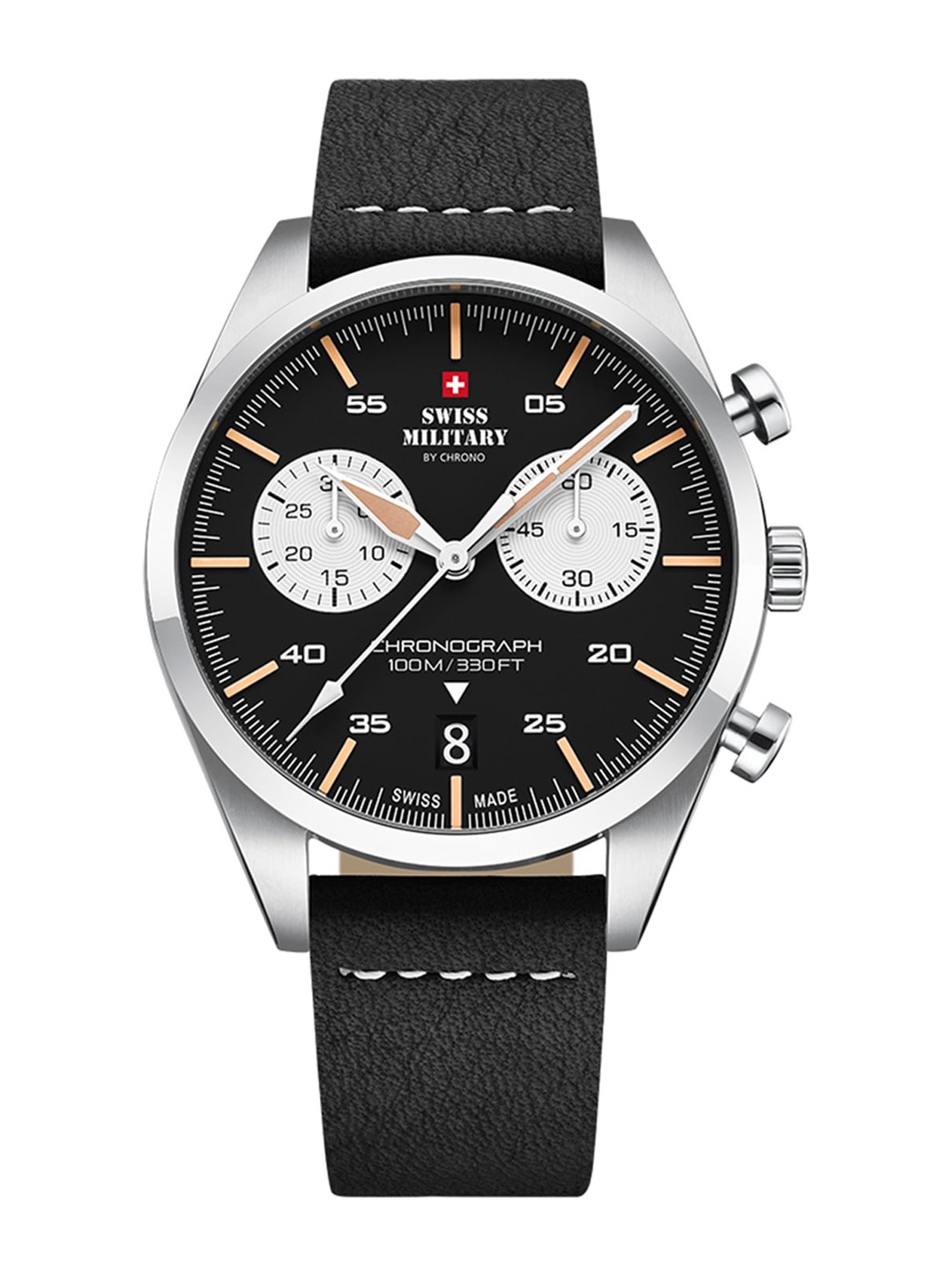 Swiss Military by Chrono Unisex Black Dial & Black Leather Straps Analogue Watch SM34090.03
Swiss Military by Chrono Unisex Black Dial & Black Leather Straps Analogue Watch SM34090.03