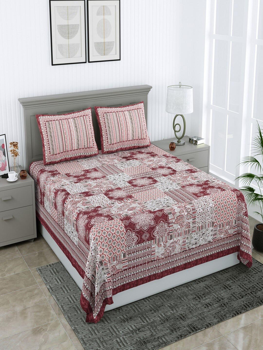Bombay Spreads Pink & Grey Ethnic Motifs Pure Cotton 180 TC King Bedsheet & Pillow Covers
Bombay Spreads Pink & Grey Ethnic Motifs Pure Cotton 180 TC King Bedsheet & Pillow Covers