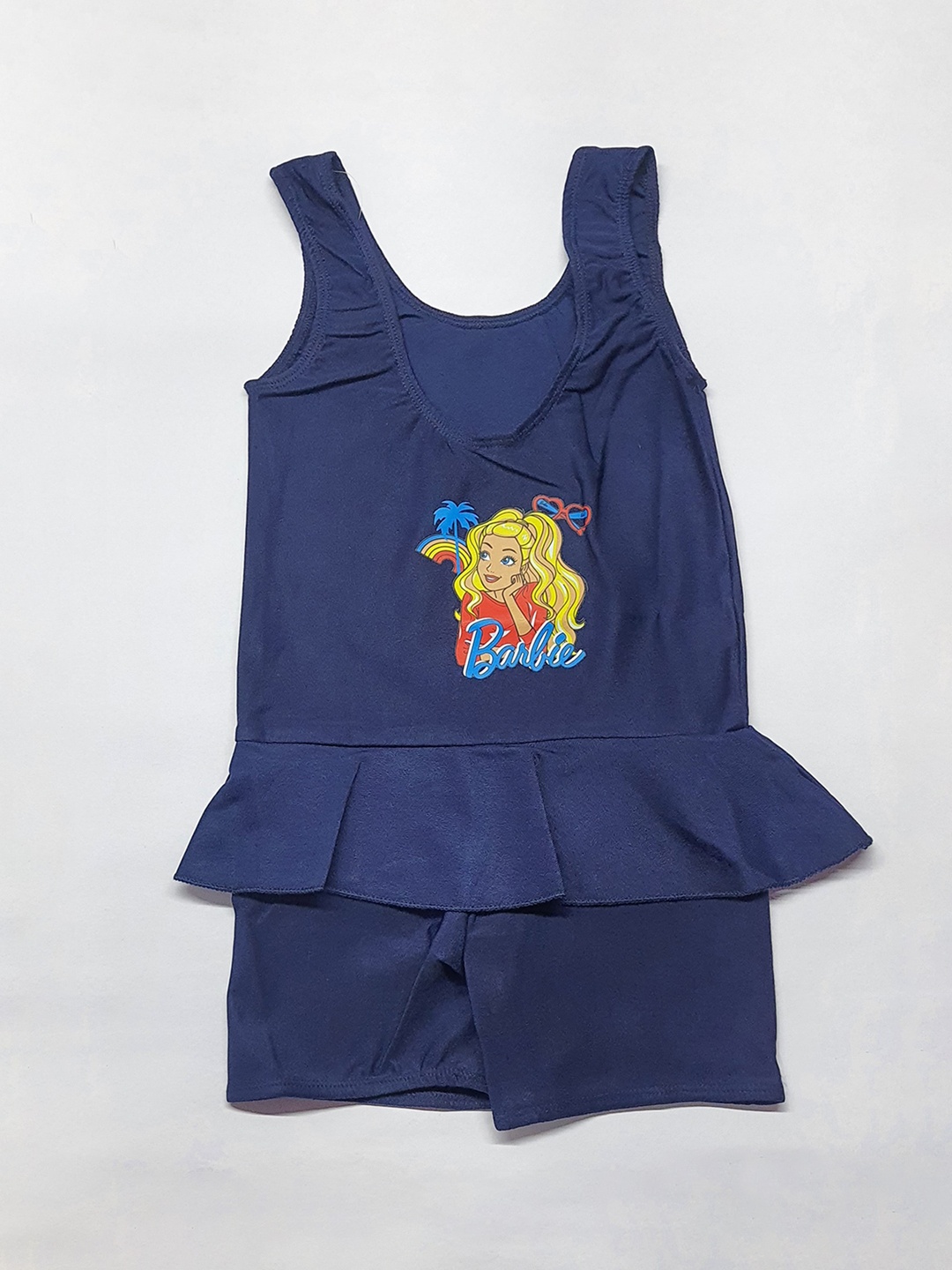 Apraa & Parma Girls Barbie Printed Round Neck Swimming Dress With Attached Shorts, Navy blue
Apraa & Parma Girls Barbie Printed Round Neck Swimming Dress With Attached Shorts, Navy blue