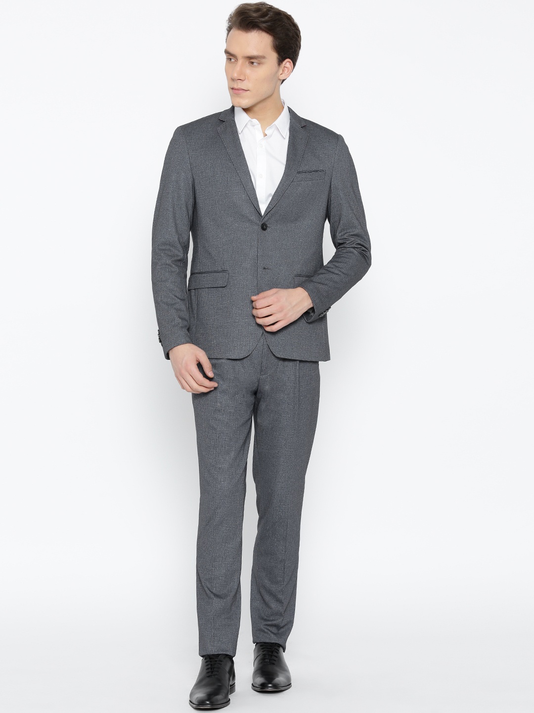Arrow New York Grey Melange Single-Breasted Regular Zero Calorie Fit Formal Suit
Arrow New York Grey Melange Single-Breasted Regular Zero Calorie Fit Formal Suit