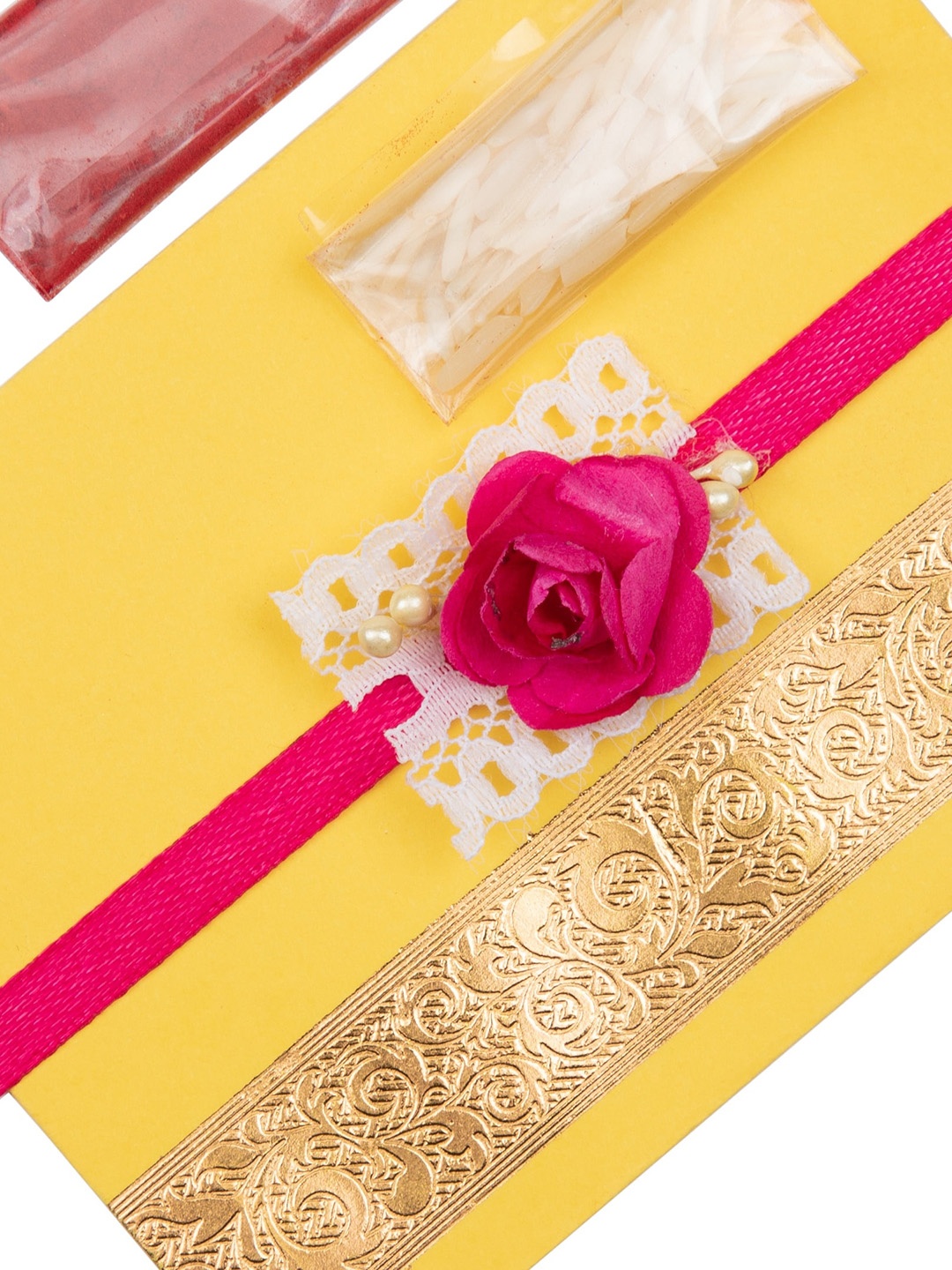 The Magic Wand Floral Charm Rakhi, Pink