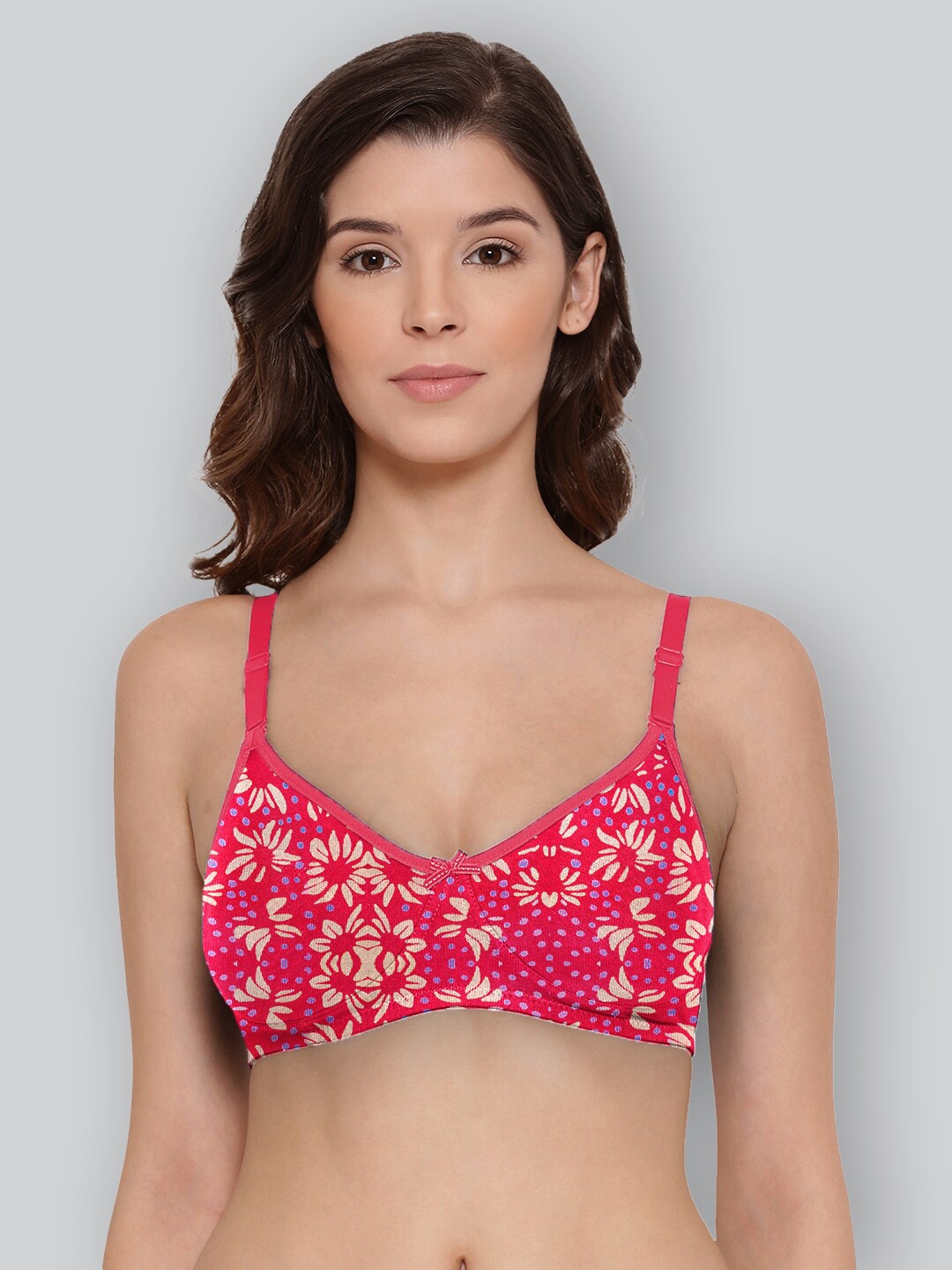 LYRA Printed Combed Cotton Wirefree Secret Support Bra with Detachable Strap, Fuchsia
LYRA Printed Combed Cotton Wirefree Secret Support Bra with Detachable Strap, Fuchsia