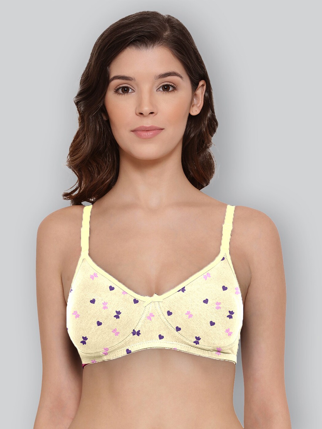 LYRA Pack Of 2 Printed Combed Cotton Wirefree Secret Support Bra with Detachable Strap, Yellow
LYRA Pack Of 2 Printed Combed Cotton Wirefree Secret Support Bra with Detachable Strap, Yellow