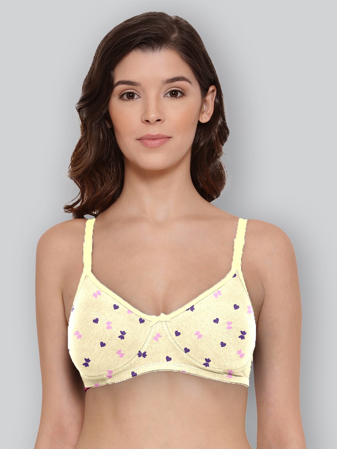LYRA Pack Of 2 Printed Combed Cotton Wirefree Secret Support Bra with Detachable Strap, Yellow
LYRA Pack Of 2 Printed Combed Cotton Wirefree Secret Support Bra with Detachable Strap, Yellow