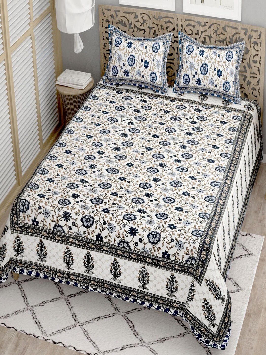UNIQCHOICE Turquoise Blue Printed Pure Cotton 144 TC King Bedsheet With 2 Pillow Covers
UNIQCHOICE Turquoise Blue Printed Pure Cotton 144 TC King Bedsheet With 2 Pillow Covers