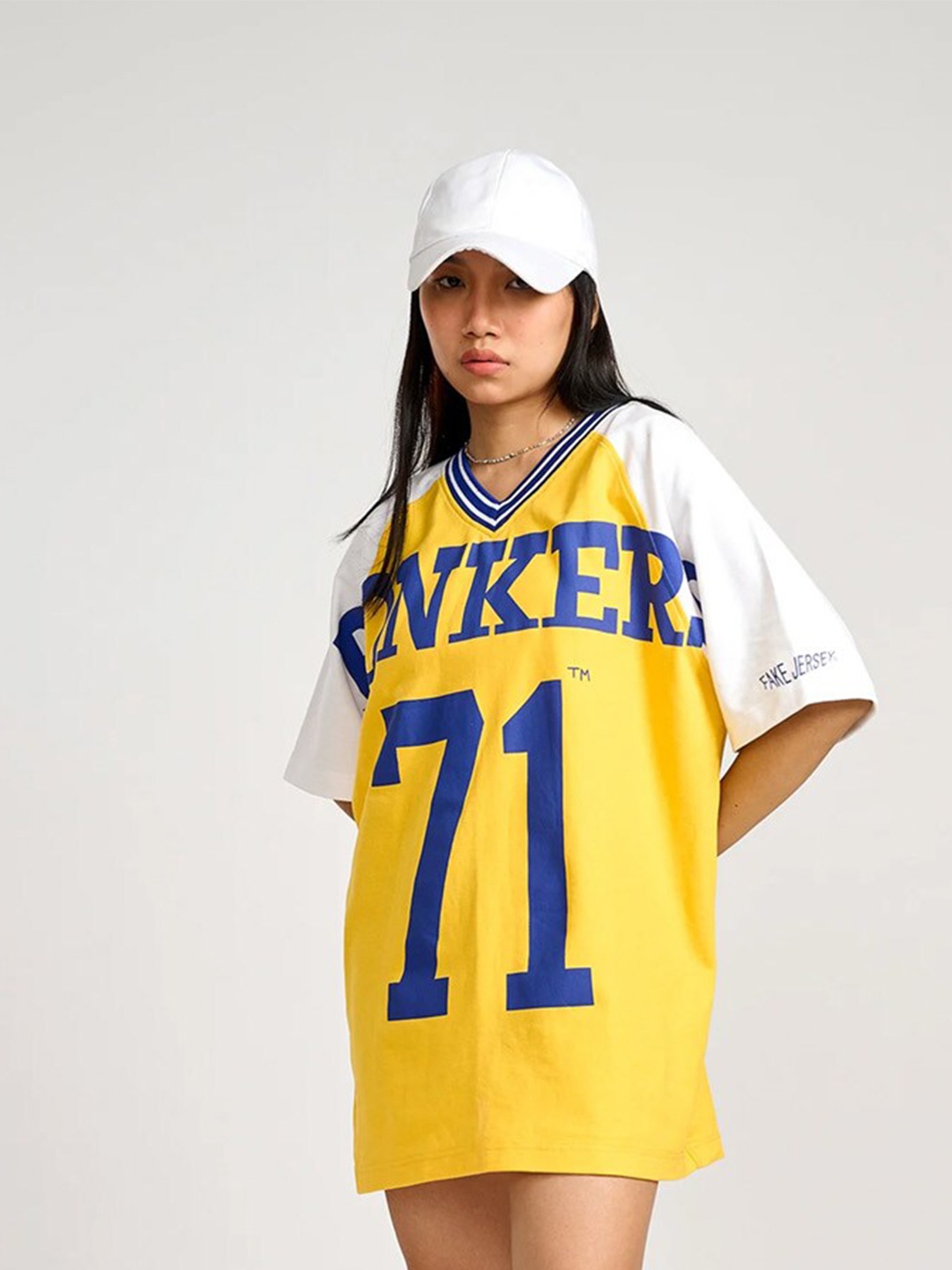 Bonkers Corner Yellow Typography Printed Drop-Shoulder Sleeves Cotton Oversized T-shirt
Bonkers Corner Yellow Typography Printed Drop-Shoulder Sleeves Cotton Oversized T-shirt