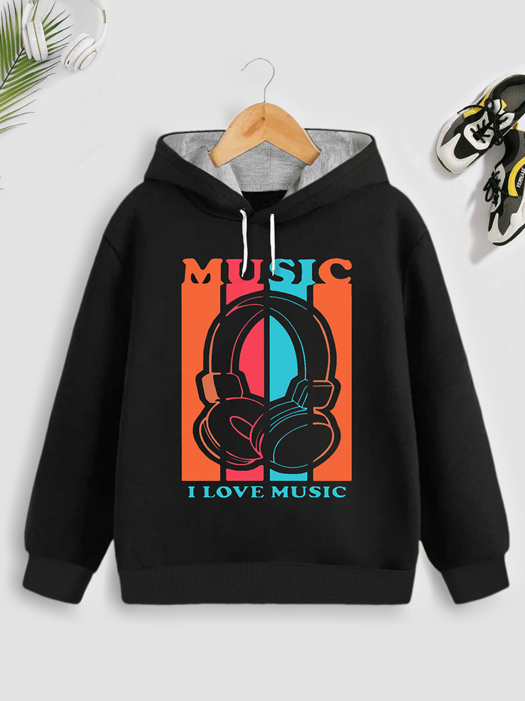 Trampoline Boys graphic Printed Hooded Sweatshirt, Black 
Trampoline Boys graphic Printed Hooded Sweatshirt, Black