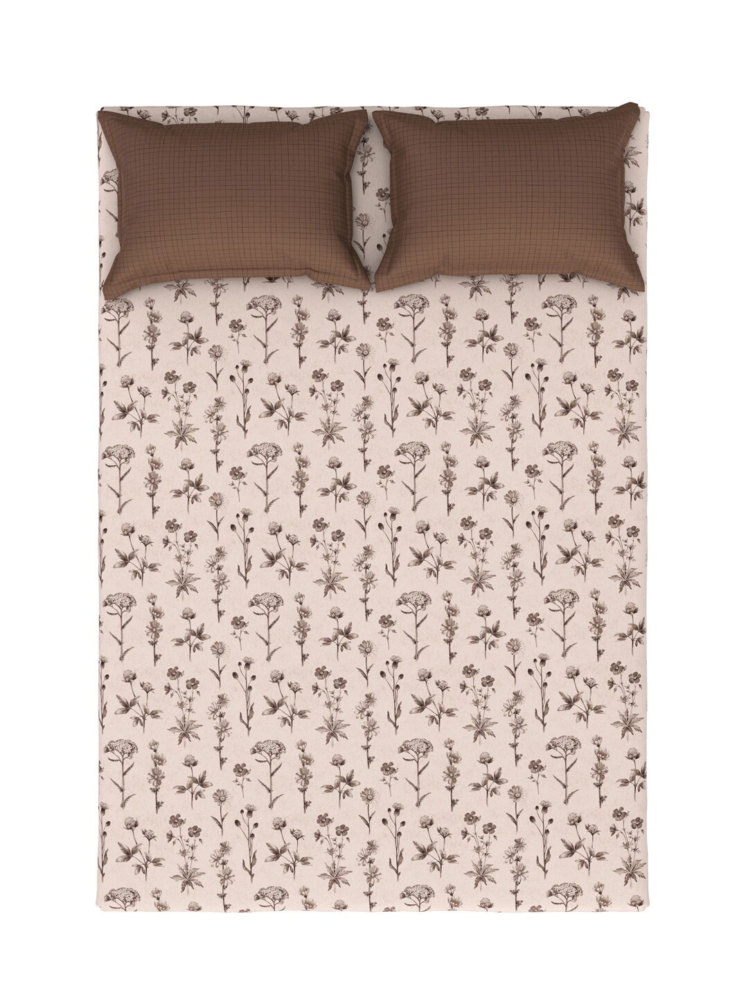 MYTRIDENT Sandalwood Aroma Flat 144TC King Cotton 1 Bedsheet with 2 Pillow Covers, Brown
MYTRIDENT Sandalwood Aroma Flat 144TC King Cotton 1 Bedsheet with 2 Pillow Covers, Brown