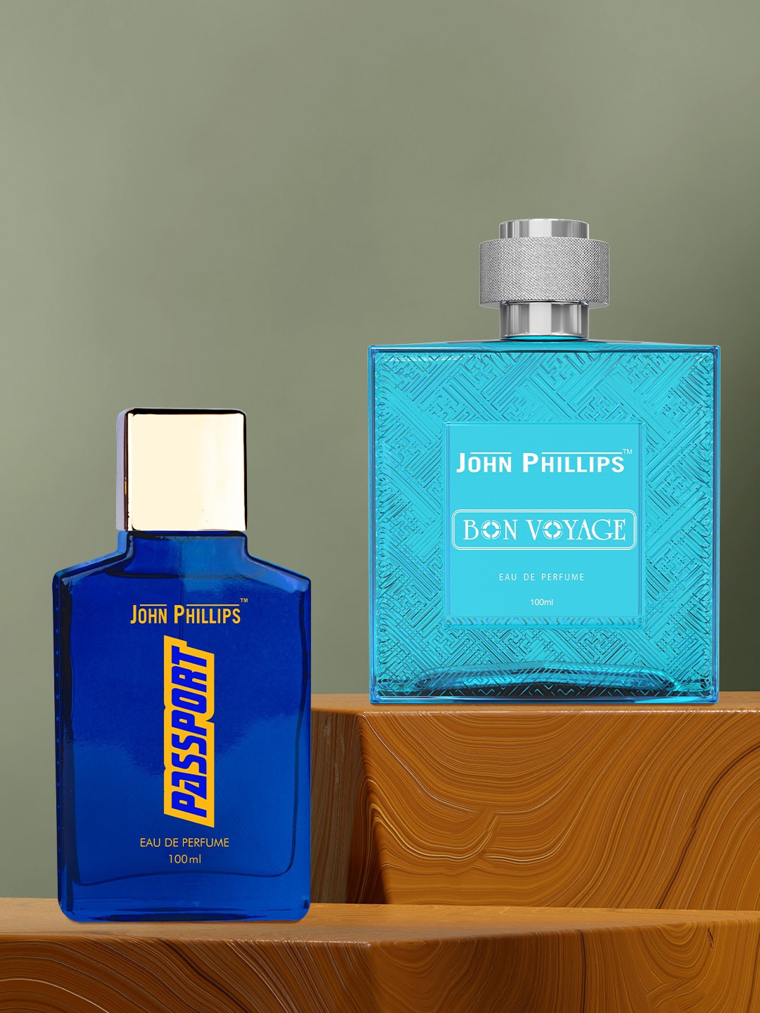 JOHN PHILLIPS Men Set Of 2 Luxury Passport & Bon Voyage Eau De Perfume 100ml Each, Blue
JOHN PHILLIPS Men Set Of 2 Luxury Passport & Bon Voyage Eau De Perfume 100ml Each, Blue