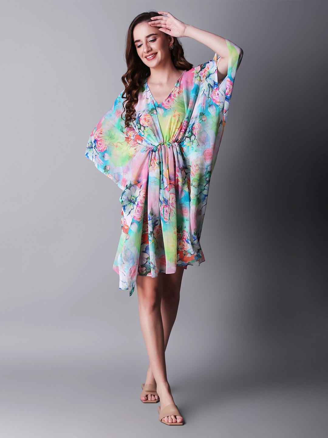 Rajoria Instyle Floral Printed Kimono Sleeves Gathered Detailed Kaftan Dress, Yellow
Rajoria Instyle Floral Printed Kimono Sleeves Gathered Detailed Kaftan Dress, Yellow