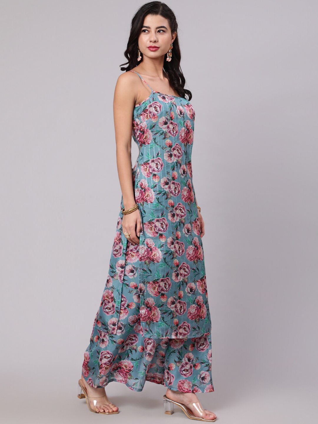 AKS Couture Floral Printed Regular Kurta with Palazzos & With Dupatta, Blue
AKS Couture Floral Printed Regular Kurta with Palazzos & With Dupatta, Blue