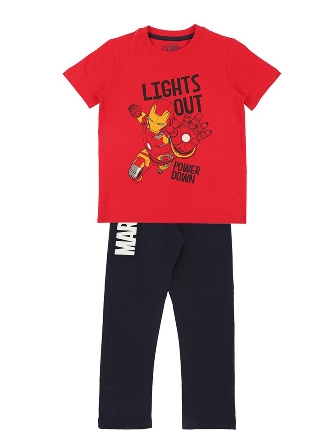 Pantaloons Junior Boys Iron Man Printed Short Sleeves Pure Cotton T-shirt With Trousers, Red
Pantaloons Junior Boys Iron Man Printed Short Sleeves Pure Cotton T-shirt With Trousers, Red