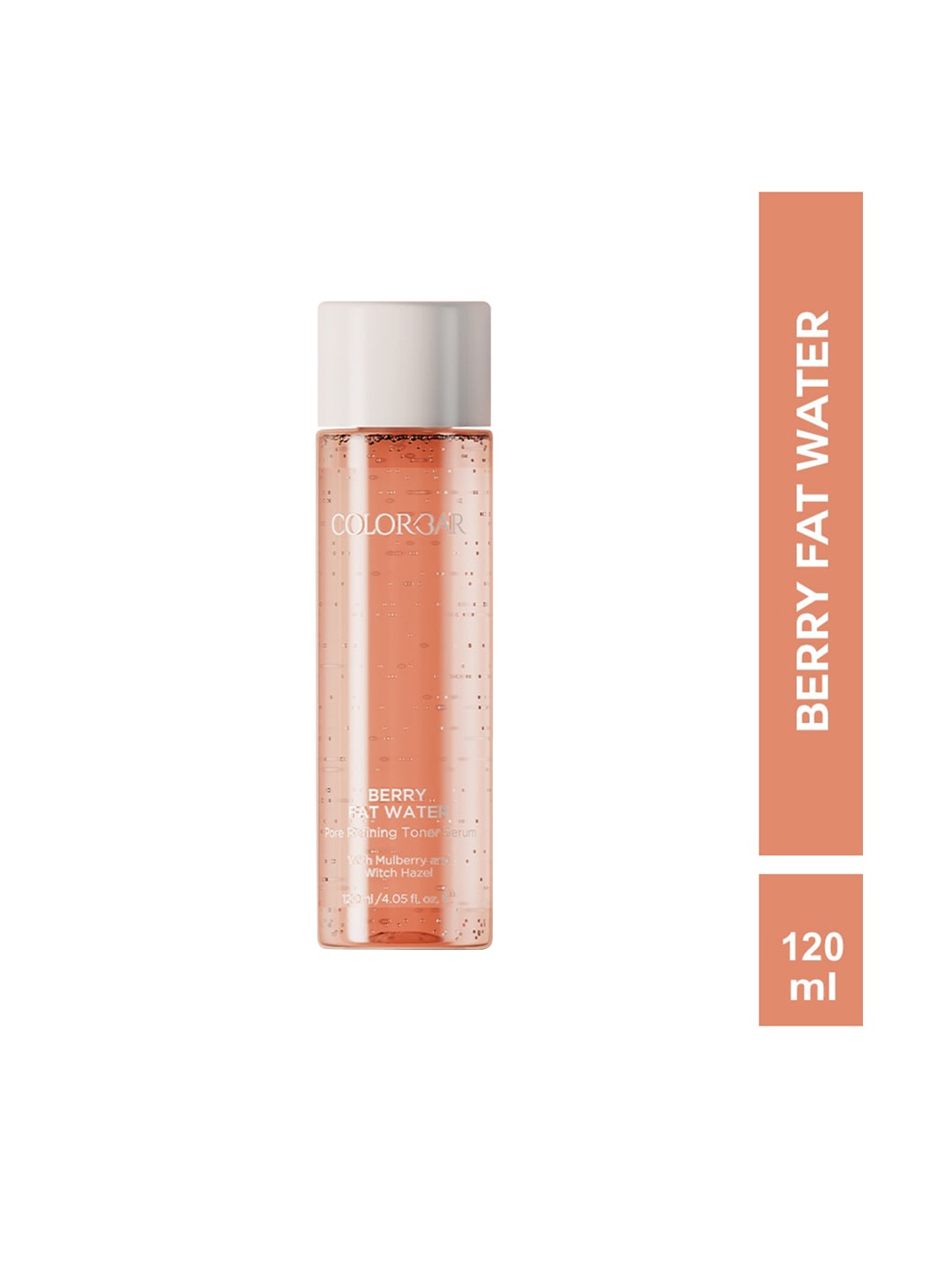Colorbar Berry Fat Water Pore Refining Toner Serum with Mulberry & Witch Hazel - 120 ml, Peach
Colorbar Berry Fat Water Pore Refining Toner Serum with Mulberry & Witch Hazel - 120 ml, Peach