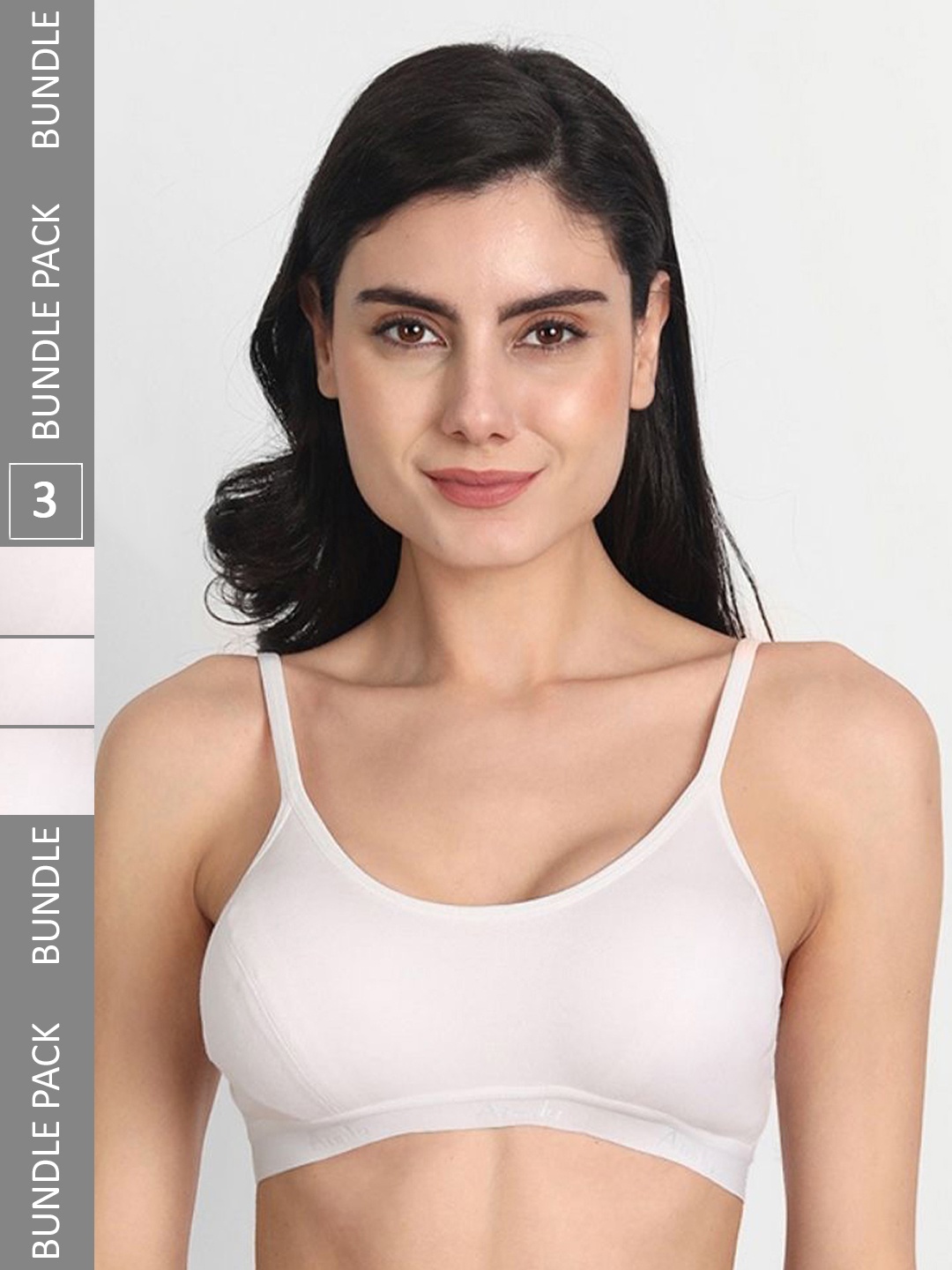 Aimly Pack Of 3 Non-Padded Non-Wired Seamless Cotton Workout Bra With All Day Comfort, White
Aimly Pack Of 3 Non-Padded Non-Wired Seamless Cotton Workout Bra With All Day Comfort, White