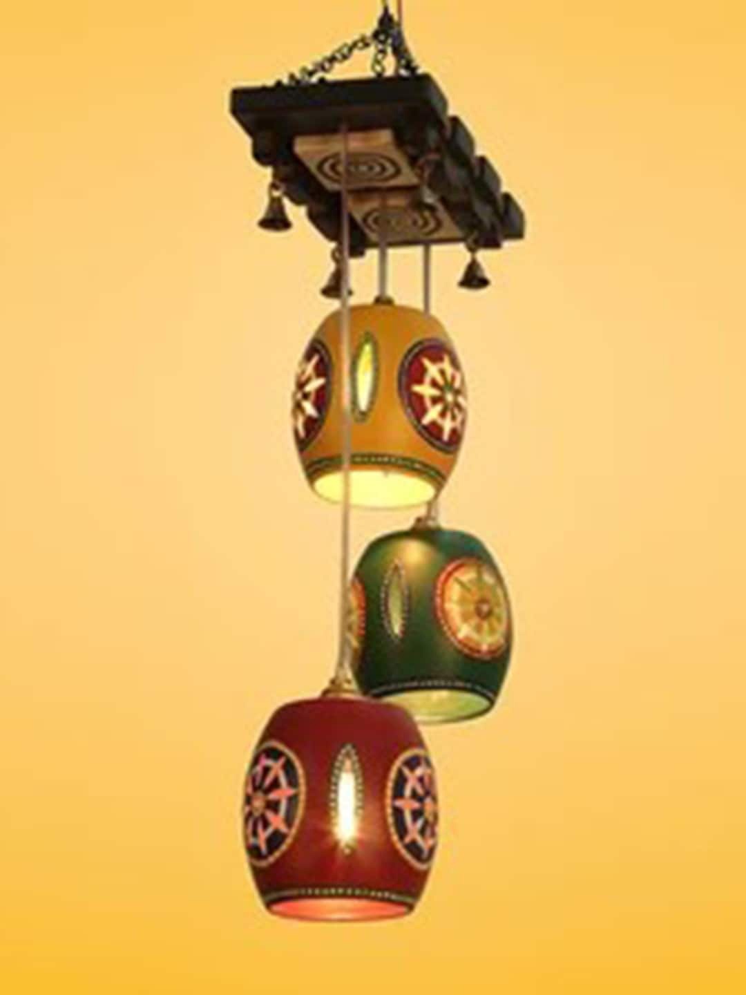 AAKRITI ART CREATIONS Cona-3 Red & Green Chandelier With Berral Shaped Metal Hanging Lamp
AAKRITI ART CREATIONS Cona-3 Red & Green Chandelier With Berral Shaped Metal Hanging Lamp