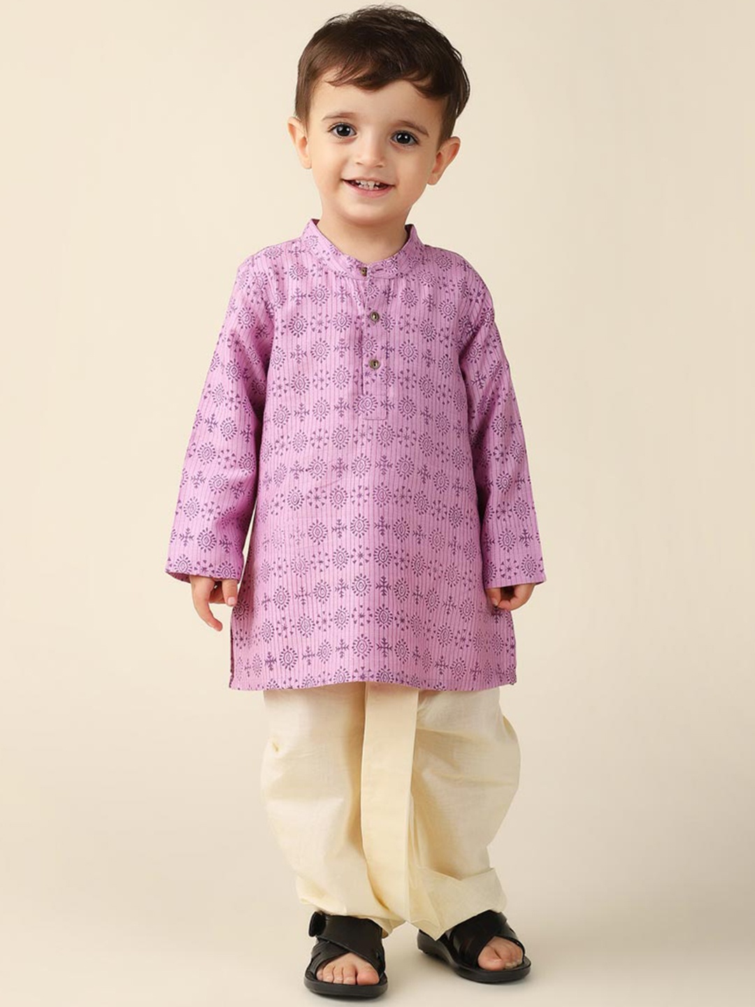 Fabindia Infants Boys Ethnic Motifs Printed Straight Kurta With Dhoti Pants, Purple
Fabindia Infants Boys Ethnic Motifs Printed Straight Kurta With Dhoti Pants, Purple