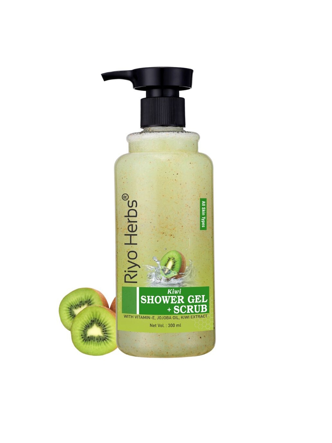 Riyo Herbs Kiwi Shower Gel + Scrub with Vitamin-E, Jojoba Oil & Kiwi Extract - 300 ml, Green
Riyo Herbs Kiwi Shower Gel + Scrub with Vitamin-E, Jojoba Oil & Kiwi Extract - 300 ml, Green