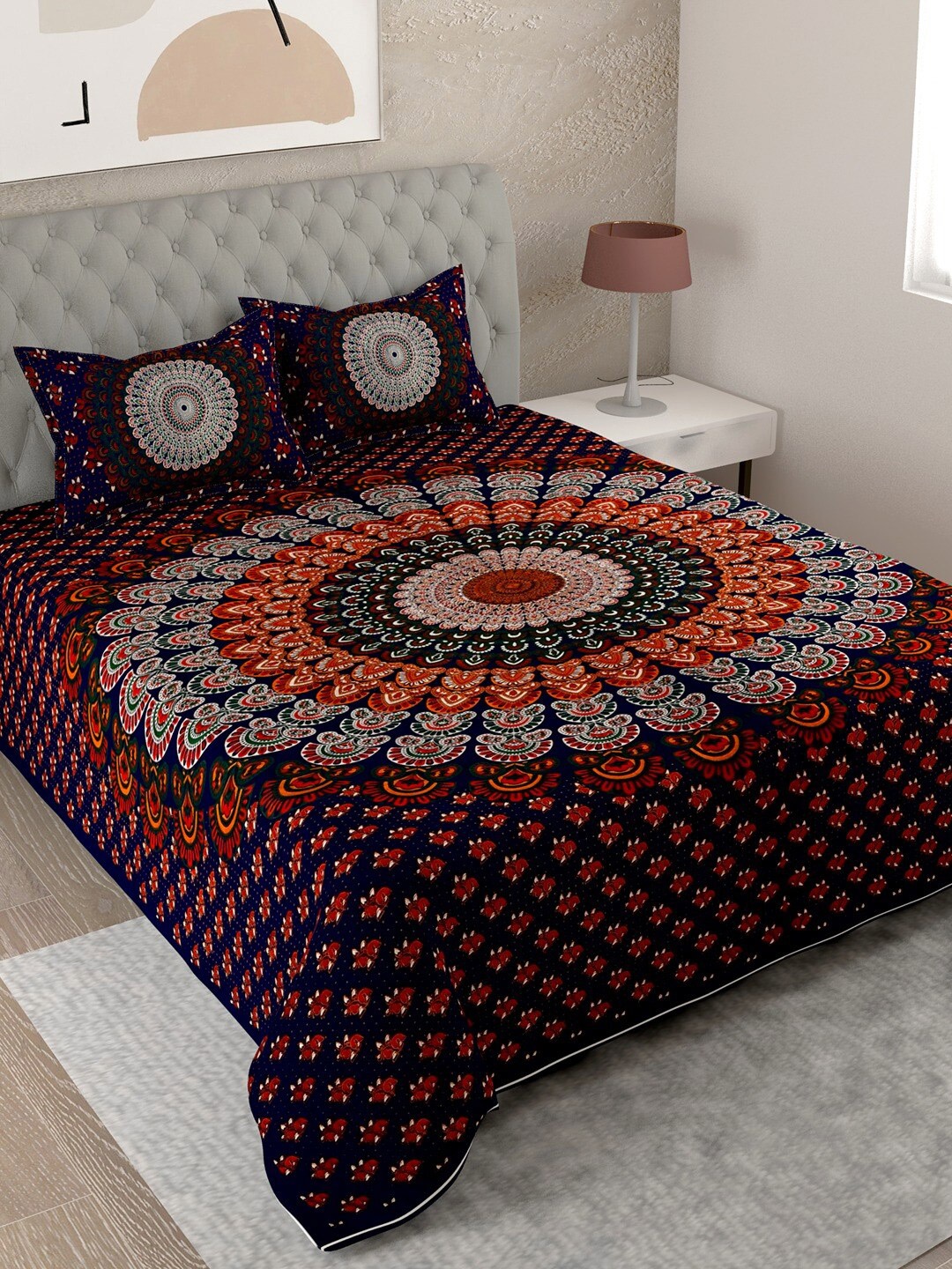 UNIQCHOICE Black & Red Ethnic Motifs Pure Cotton 144 TC King Bedsheet with 2 Pillow Covers
UNIQCHOICE Black & Red Ethnic Motifs Pure Cotton 144 TC King Bedsheet with 2 Pillow Covers