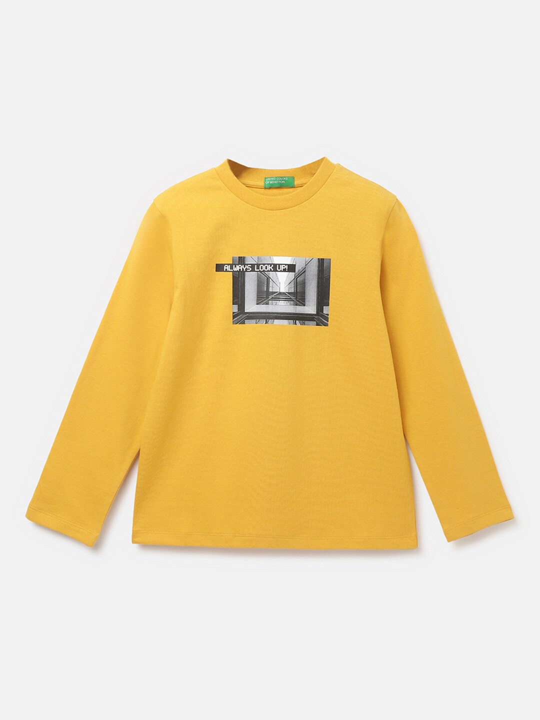 United Colors of Benetton Boys Graphic Printed Round Neck Cotton Regular T-shirt, Yellow
United Colors of Benetton Boys Graphic Printed Round Neck Cotton Regular T-shirt, Yellow