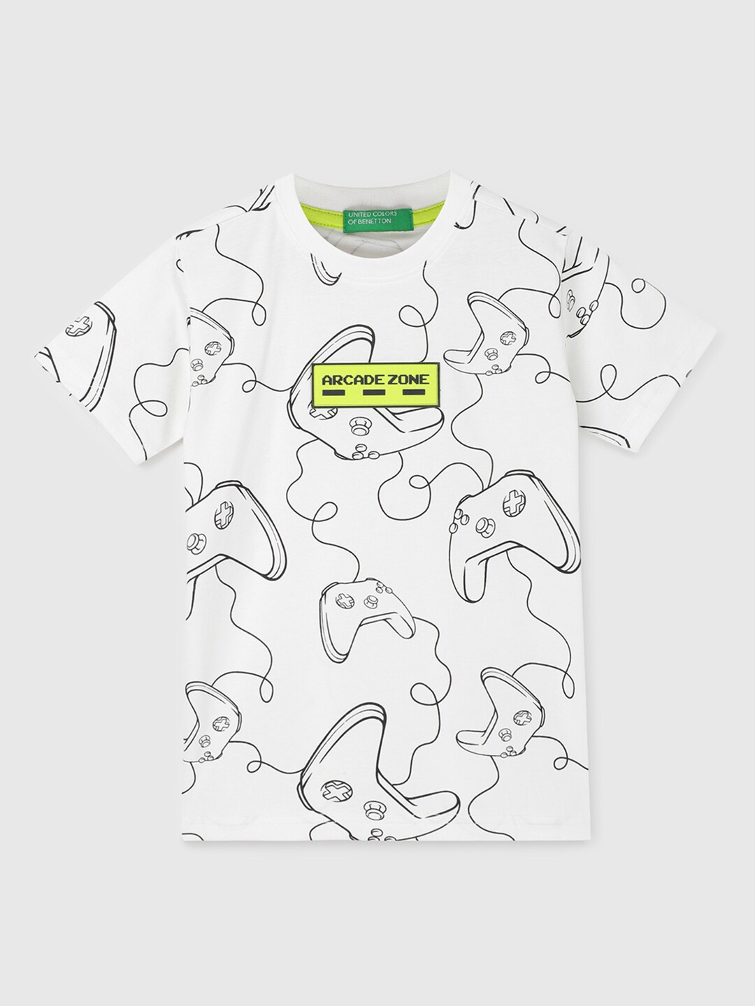 United Colors of Benetton Boys Graphic Printed Round Neck Cotton Regular T-shirt, White
United Colors of Benetton Boys Graphic Printed Round Neck Cotton Regular T-shirt, White