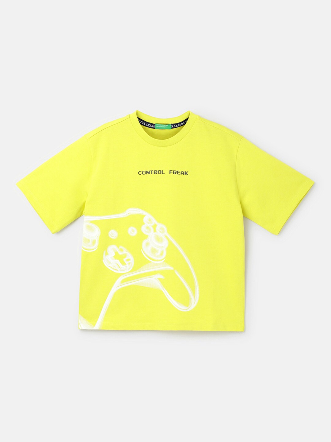United Colors of Benetton Boys Typography Printed Round Neck Cotton Boxy T-shirt, Yellow
United Colors of Benetton Boys Typography Printed Round Neck Cotton Boxy T-shirt, Yellow