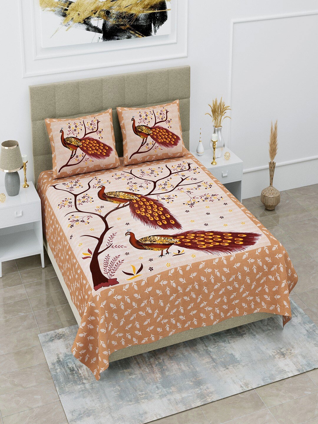 UNIQCHOICE Maroon & Beige Ethnic Motifs Cotton 120 TC Queen Bedsheet with 2 Pillow Covers
UNIQCHOICE Maroon & Beige Ethnic Motifs Cotton 120 TC Queen Bedsheet with 2 Pillow Covers