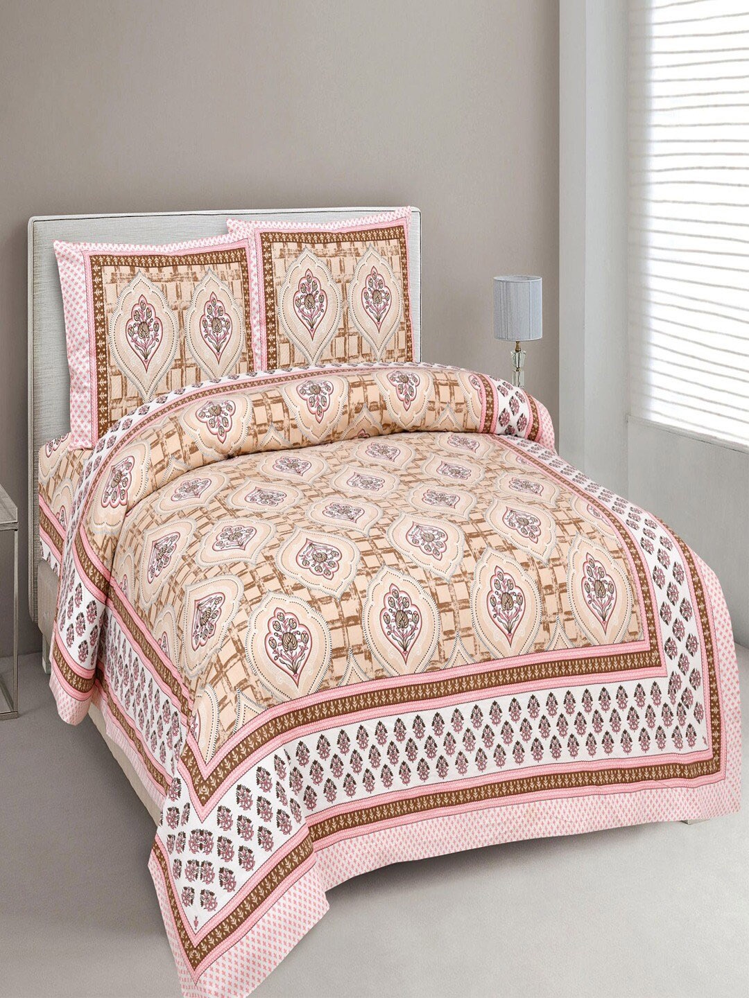 UNIQCHOICE Mustard & White Printed Cotton 180 TC King Bedsheet with 2 Pillow Covers
UNIQCHOICE Mustard & White Printed Cotton 180 TC King Bedsheet with 2 Pillow Covers