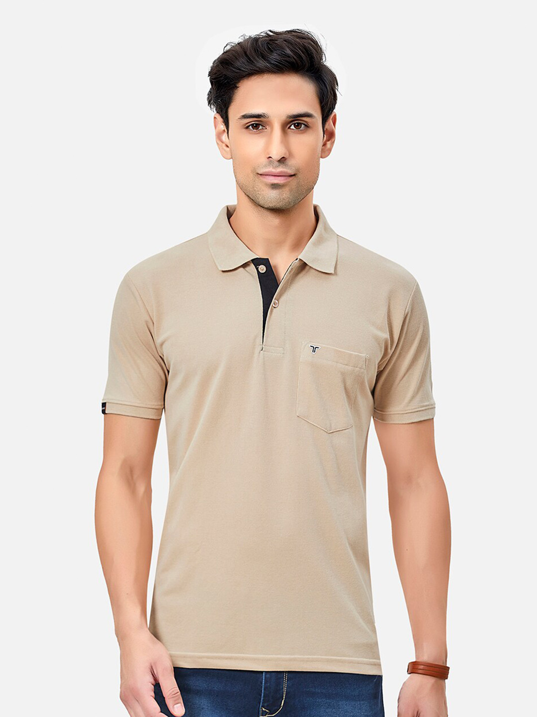 TESSIO Polo Collar Cotton Regular T-shirt, Beige
TESSIO Polo Collar Cotton Regular T-shirt, Beige