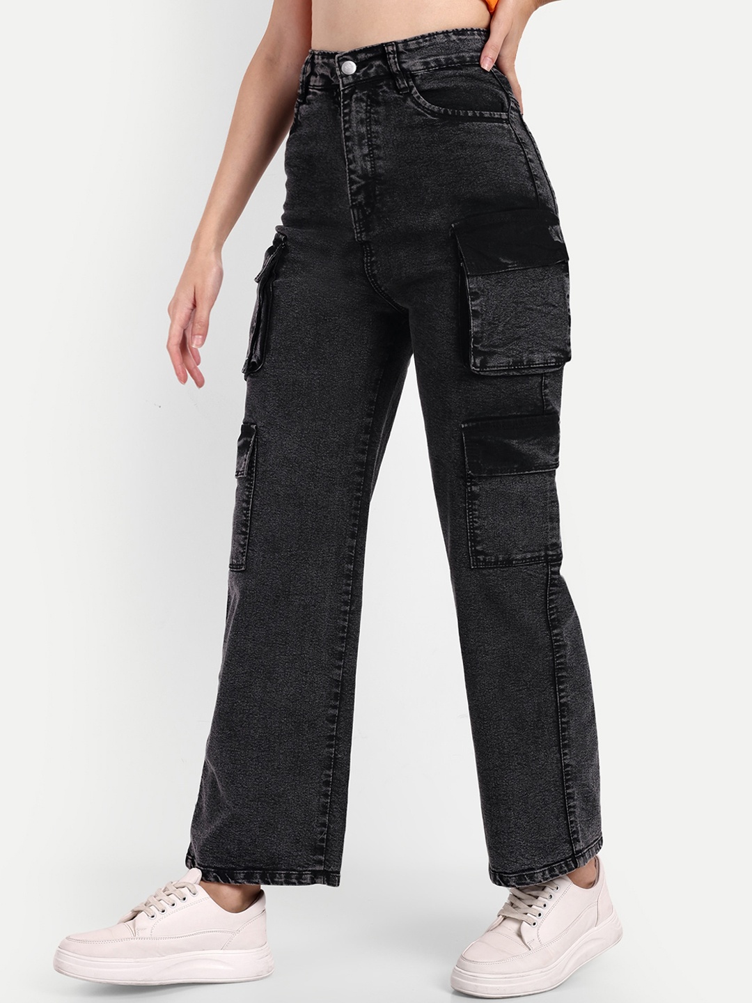 BROADSTAR Women Smart Straight Fit High-Rise Clean Look Stretchable Jeans, Black
BROADSTAR Women Smart Straight Fit High-Rise Clean Look Stretchable Jeans, Black