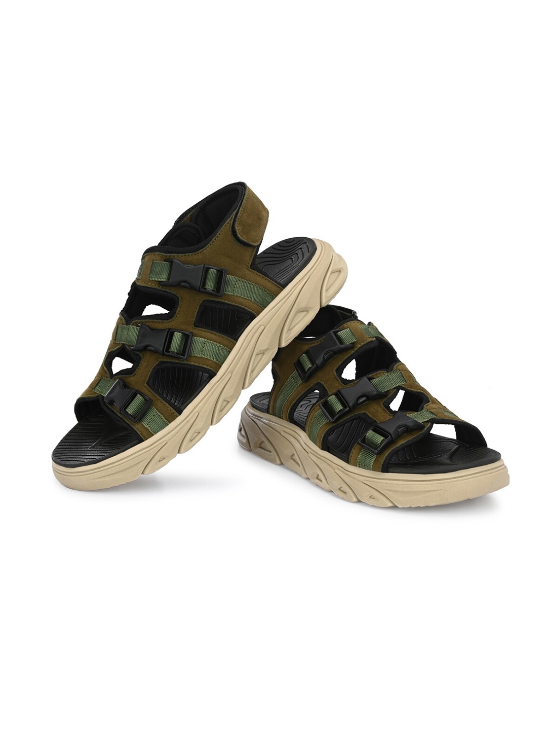 ATTITUDIST Men Anti-Skidding Sole & Odourless Comfort Sandals With Velcro Closure, Green
ATTITUDIST Men Anti-Skidding Sole & Odourless Comfort Sandals With Velcro Closure, Green