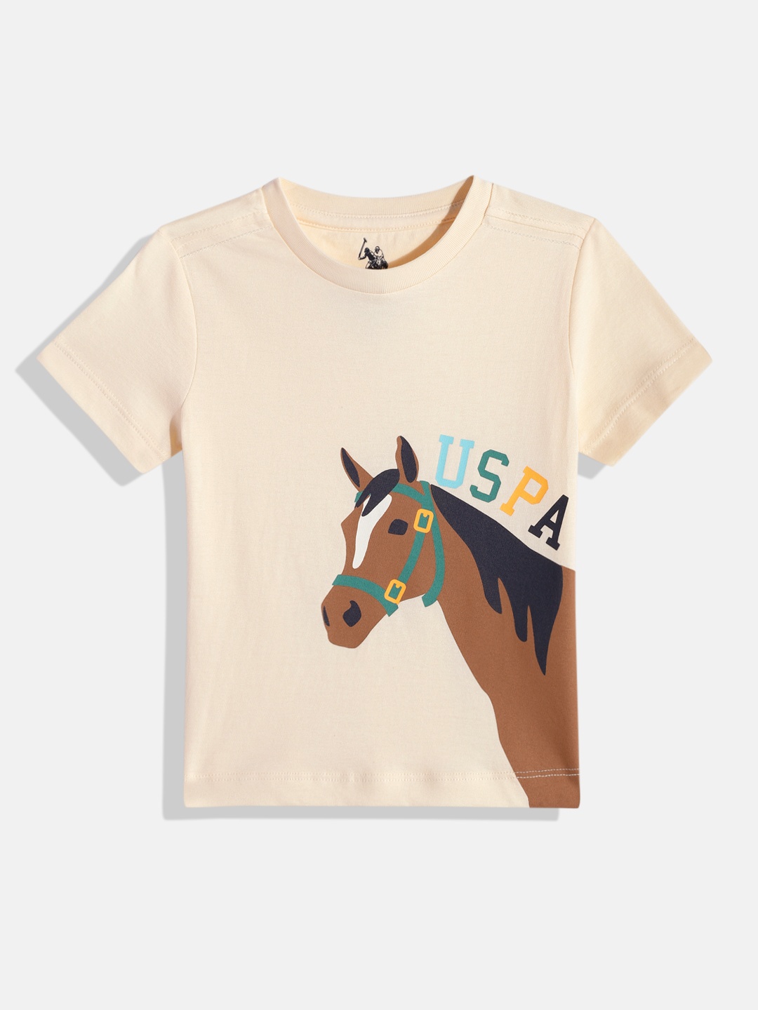 U.S. Polo Assn. Kids Boys Graphic & Brand Logo Placement Print Knitted Pure Cotton T-shirt, Cream
U.S. Polo Assn. Kids Boys Graphic & Brand Logo Placement Print Knitted Pure Cotton T-shirt, Cream