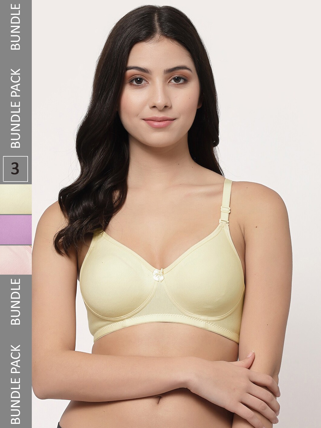 Docare Pack Of 3 Lightly Padded Full Coverage Cotton T-shirt Bra With All Day Comfort, Yellow
Docare Pack Of 3 Lightly Padded Full Coverage Cotton T-shirt Bra With All Day Comfort, Yellow