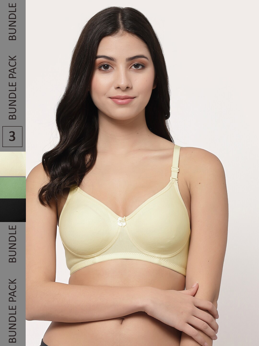 Docare Pack Of 3 Lightly Padded Full Coverage Cotton T-shirt Bra With All Day Comfort, Green
Docare Pack Of 3 Lightly Padded Full Coverage Cotton T-shirt Bra With All Day Comfort, Green