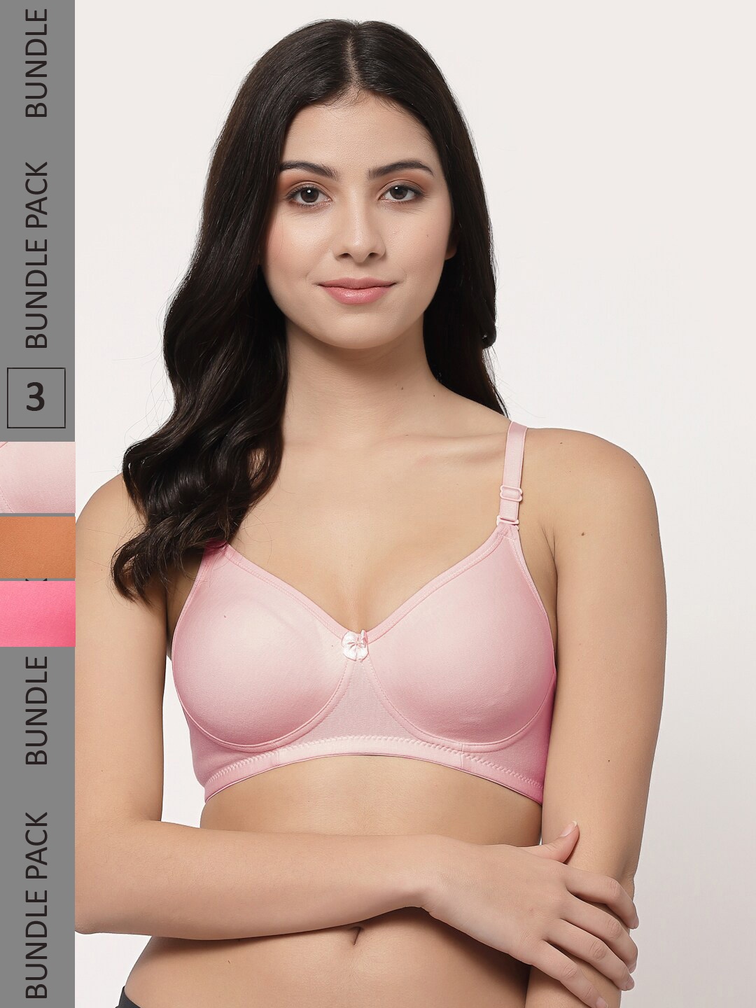 Docare Pack Of 3 Lightly Padded Full Coverage Cotton T-shirt Bra With All Day Comfort, Pink
Docare Pack Of 3 Lightly Padded Full Coverage Cotton T-shirt Bra With All Day Comfort, Pink