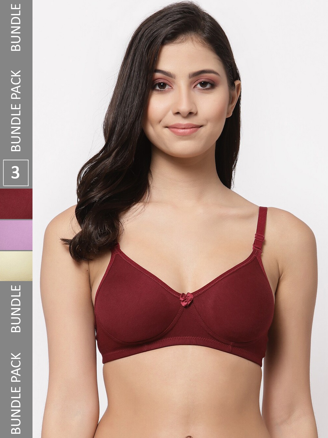 Docare Pack Of 3 Lightly Padded Full Coverage Cotton T-shirt Bra With All Day Comfort, Maroon
Docare Pack Of 3 Lightly Padded Full Coverage Cotton T-shirt Bra With All Day Comfort, Maroon