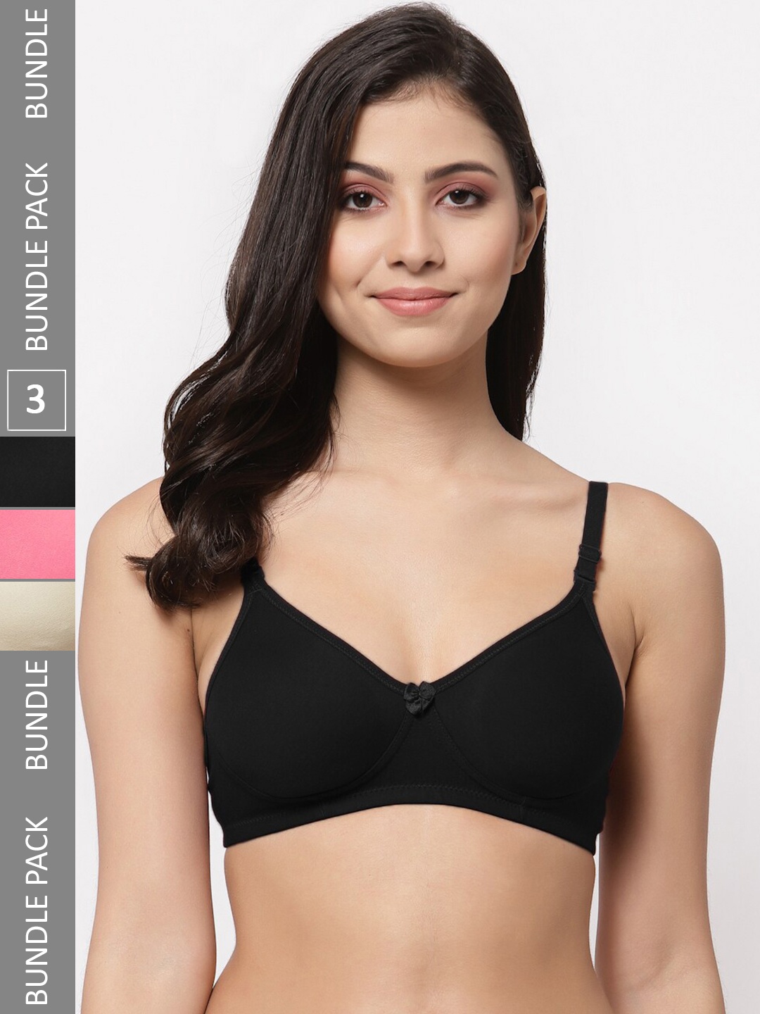 Docare Pack Of 3 Lightly Padded Full Coverage Cotton T-shirt Bra With All Day Comfort, Black
Docare Pack Of 3 Lightly Padded Full Coverage Cotton T-shirt Bra With All Day Comfort, Black