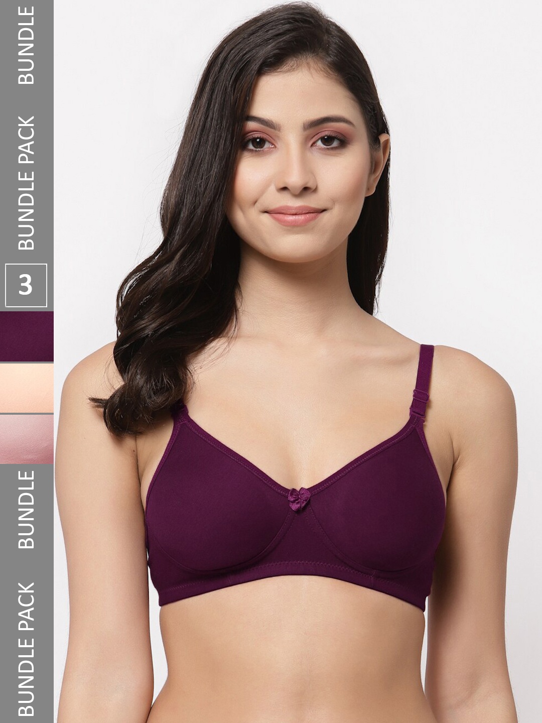 Docare Pack Of 3 Lightly Padded Full Coverage Cotton T-shirt Bra With All Day Comfort, Pink
Docare Pack Of 3 Lightly Padded Full Coverage Cotton T-shirt Bra With All Day Comfort, Pink