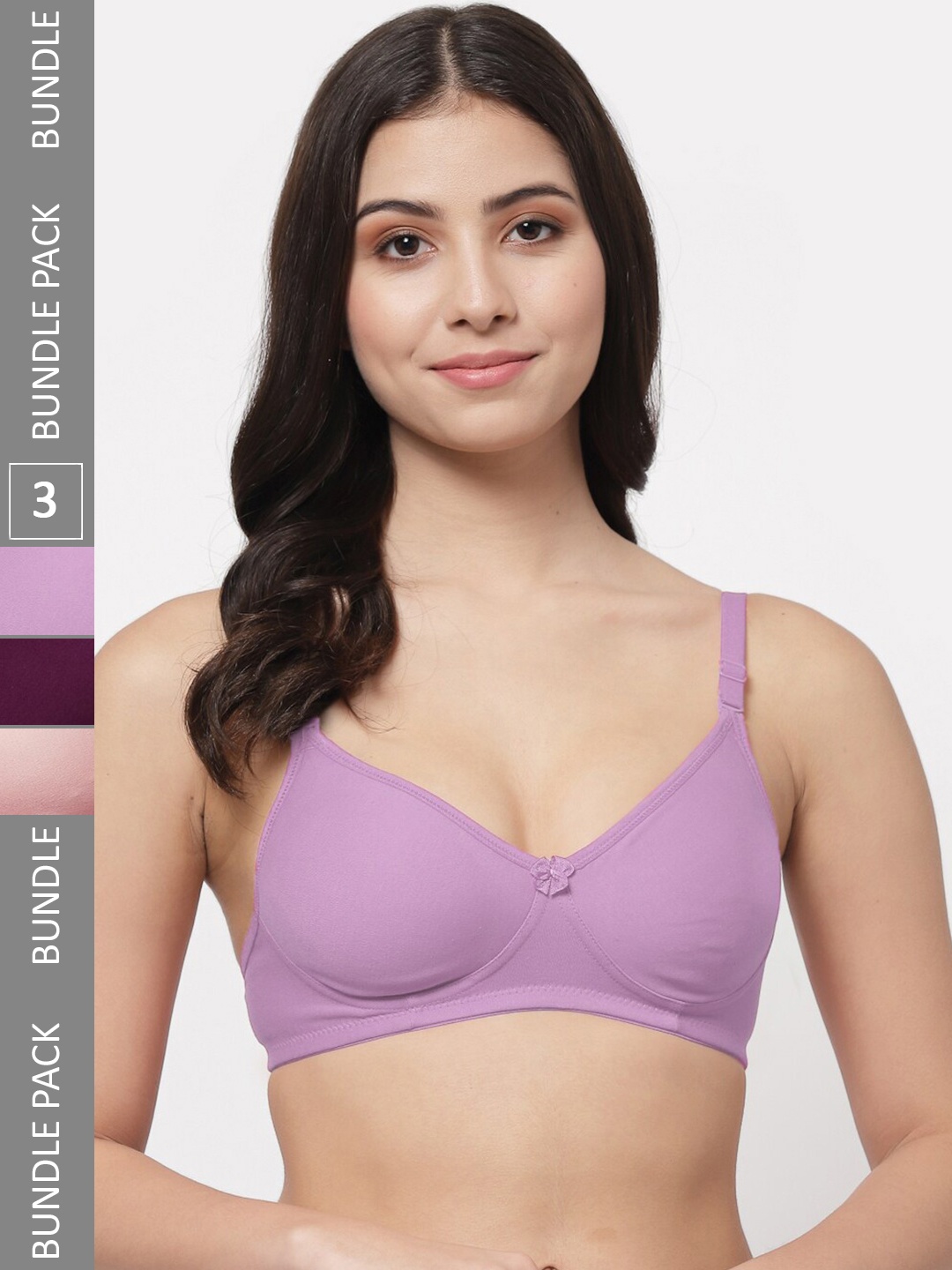 Docare Pack Of 3 Lightly Padded Full Coverage Cotton T-shirt Bra With All Day Comfort, Pink
Docare Pack Of 3 Lightly Padded Full Coverage Cotton T-shirt Bra With All Day Comfort, Pink