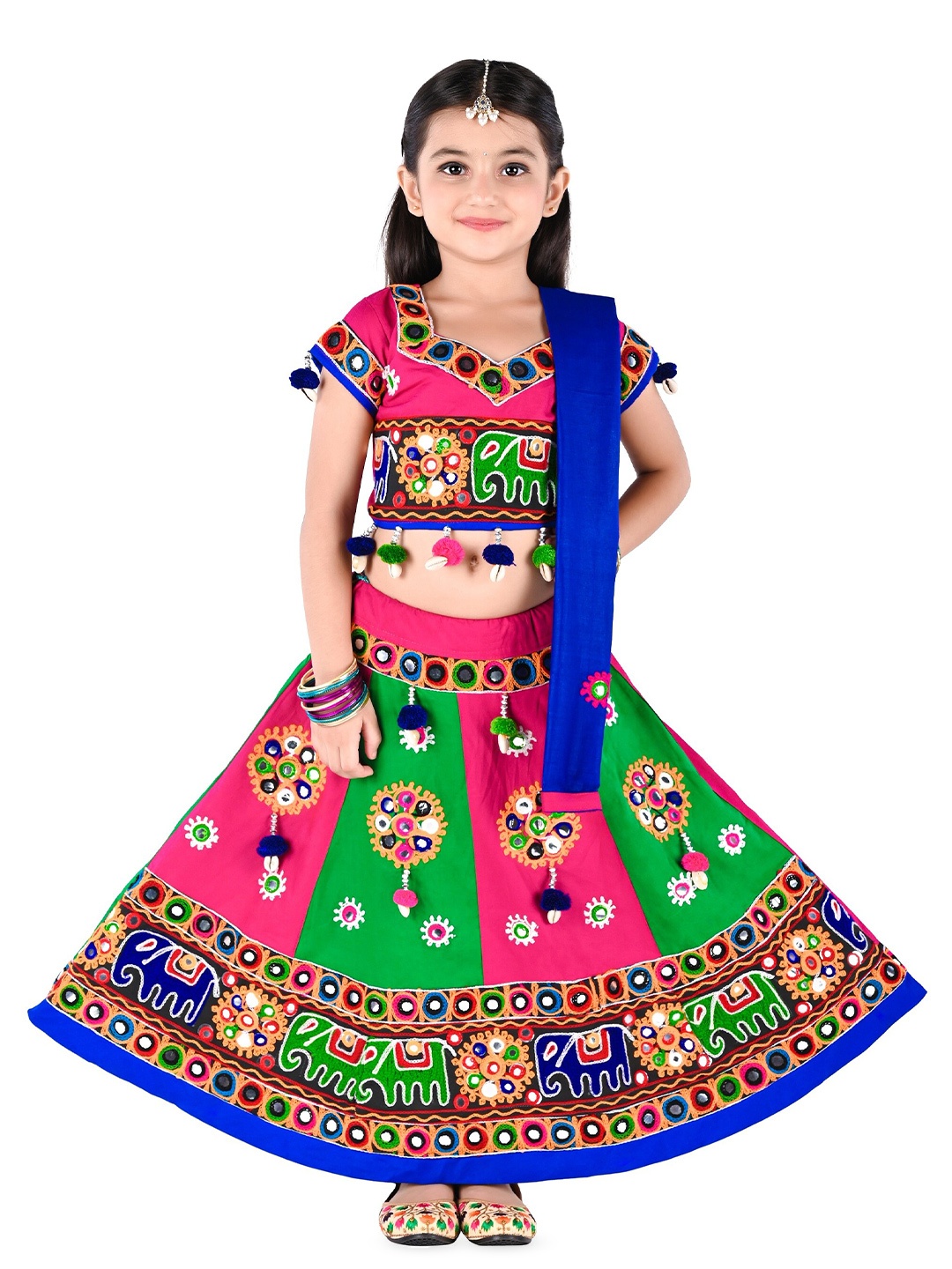 BAESD Girls Embroidered Mirror Work Ready to Wear Lehenga & Blouse With Dupatta, Pink
BAESD Girls Embroidered Mirror Work Ready to Wear Lehenga & Blouse With Dupatta, Pink