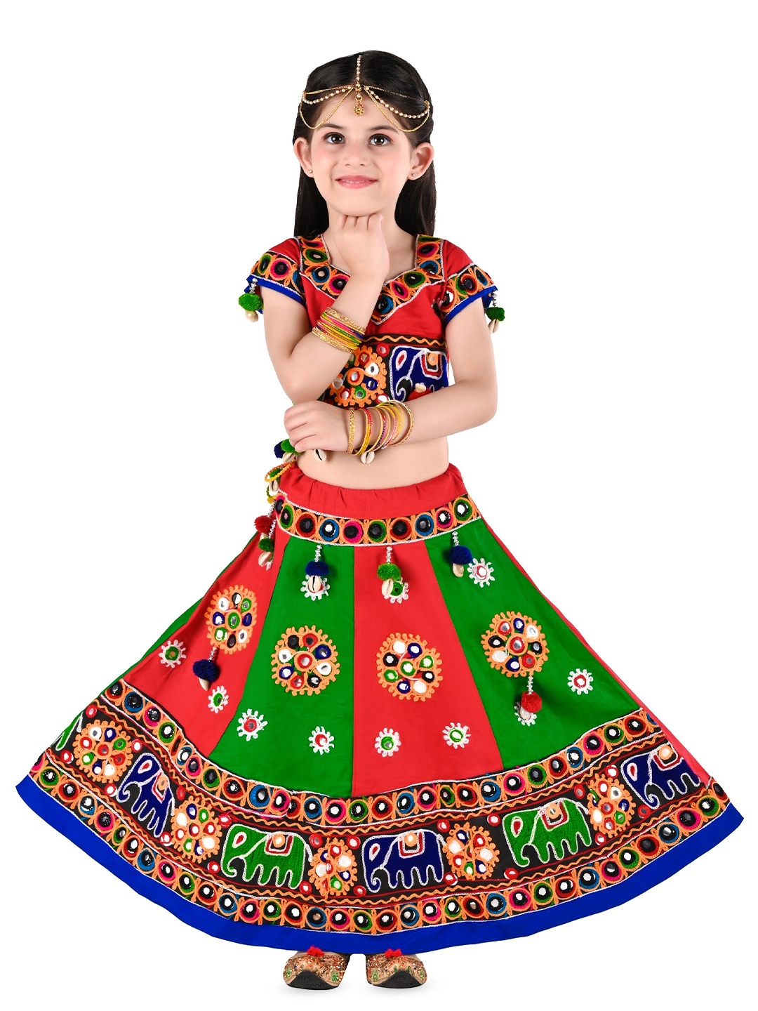 BAESD Girls Embroidered Mirror Work Ready to Wear Lehenga & Blouse With Dupatta, Orange
BAESD Girls Embroidered Mirror Work Ready to Wear Lehenga & Blouse With Dupatta, Orange