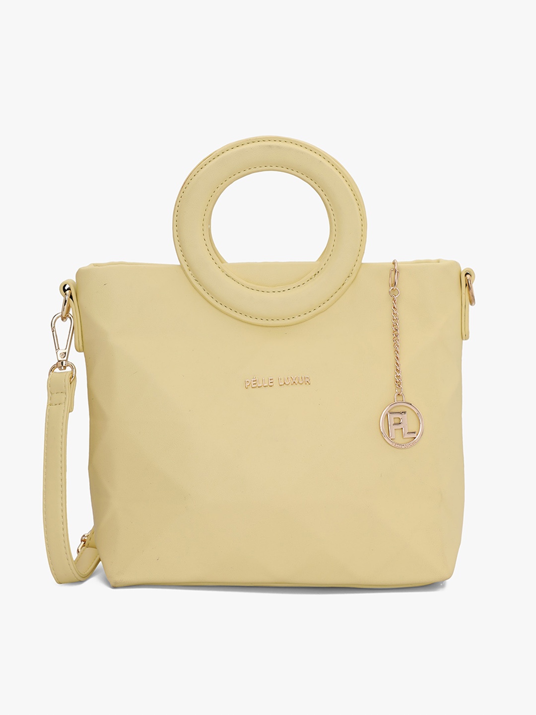 PELLE LUXUR PU Structured Handheld Bag, Green