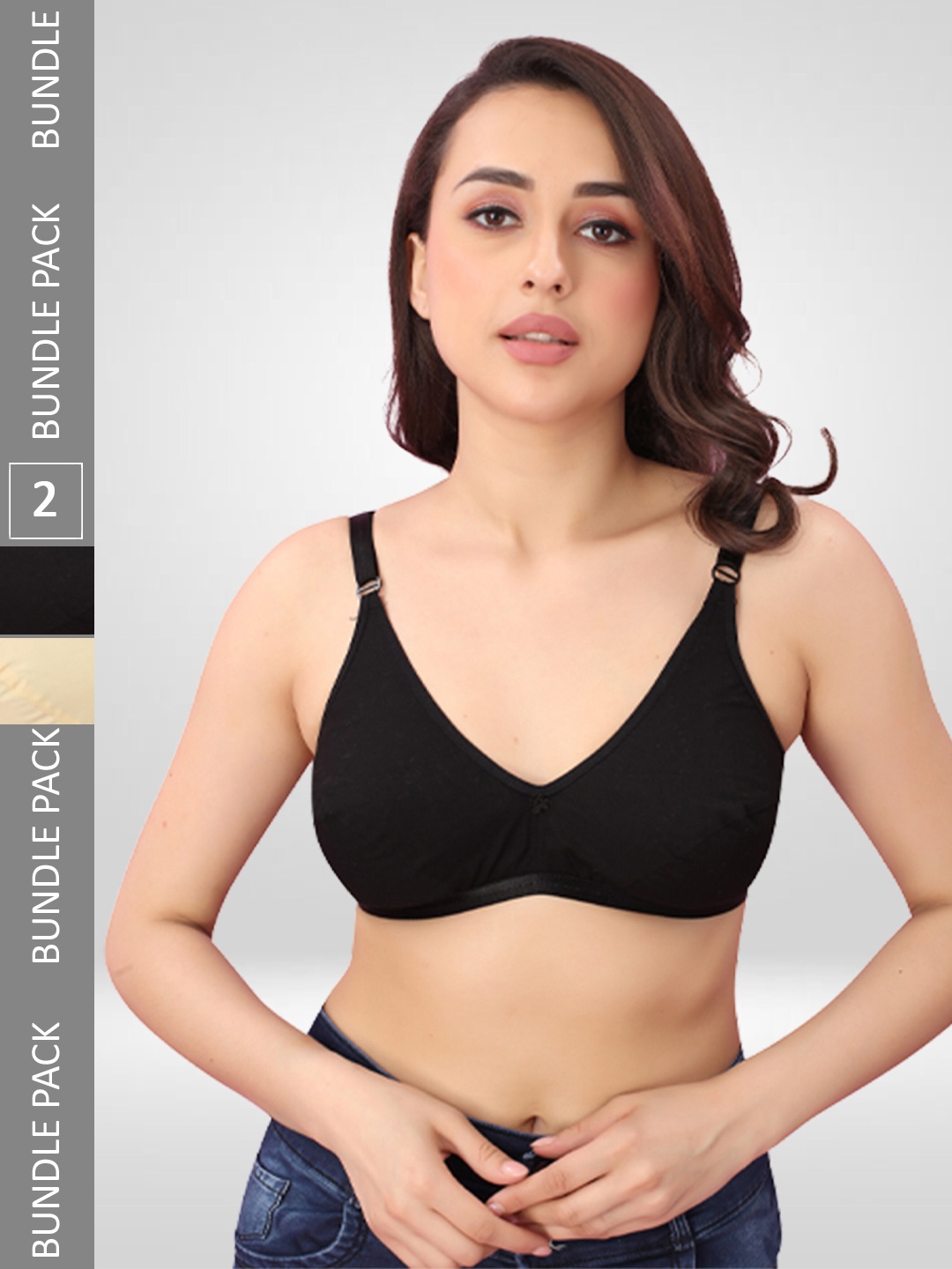 N N ENTERPRISE Pack Of 2 Medium Coverage Dry Fit Everyday Bras With All Day Comfort, Cream
N N ENTERPRISE Pack Of 2 Medium Coverage Dry Fit Everyday Bras With All Day Comfort, Cream
