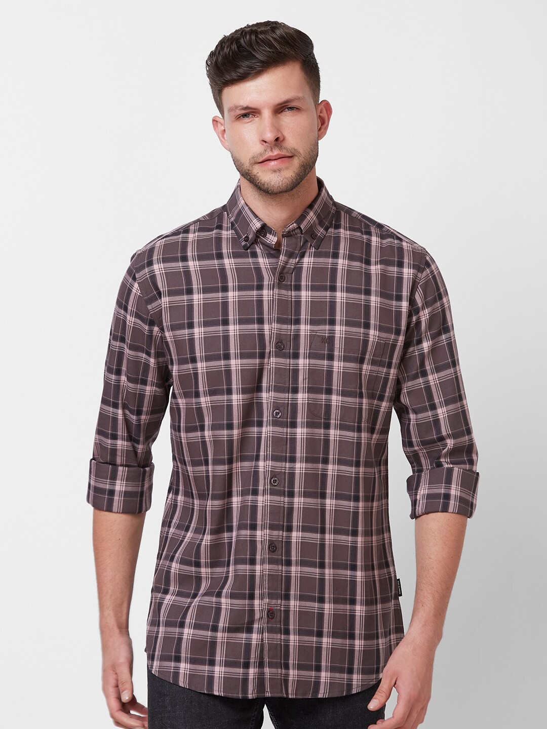 Kenneth Cole New Slim Fit Tartan Checks Button-Down Collar Opaque Pure Cotton Casual Shirt, Purple
Kenneth Cole New Slim Fit Tartan Checks Button-Down Collar Opaque Pure Cotton Casual Shirt, Purple