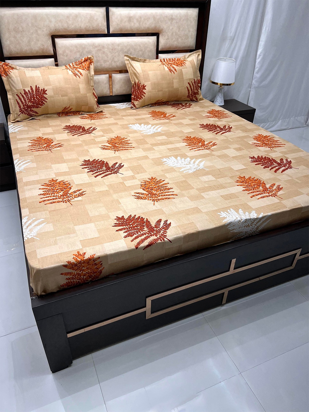 Pure Decor Velar Sib Brown & Orange Floral Cotton 350 TC King Bedsheet & 2 Pillow Covers
Pure Decor Velar Sib Brown & Orange Floral Cotton 350 TC King Bedsheet & 2 Pillow Covers