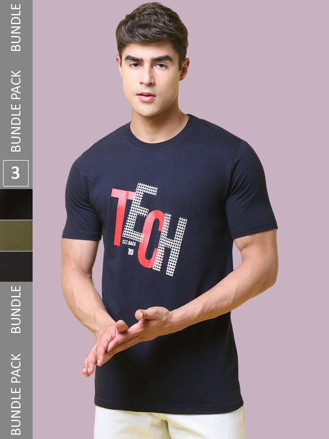 1 Stop Fashion Pack Of 3 Typography Printed Round Neck Cotton T-shirt, Navy blue
1 Stop Fashion Pack Of 3 Typography Printed Round Neck Cotton T-shirt, Navy blue