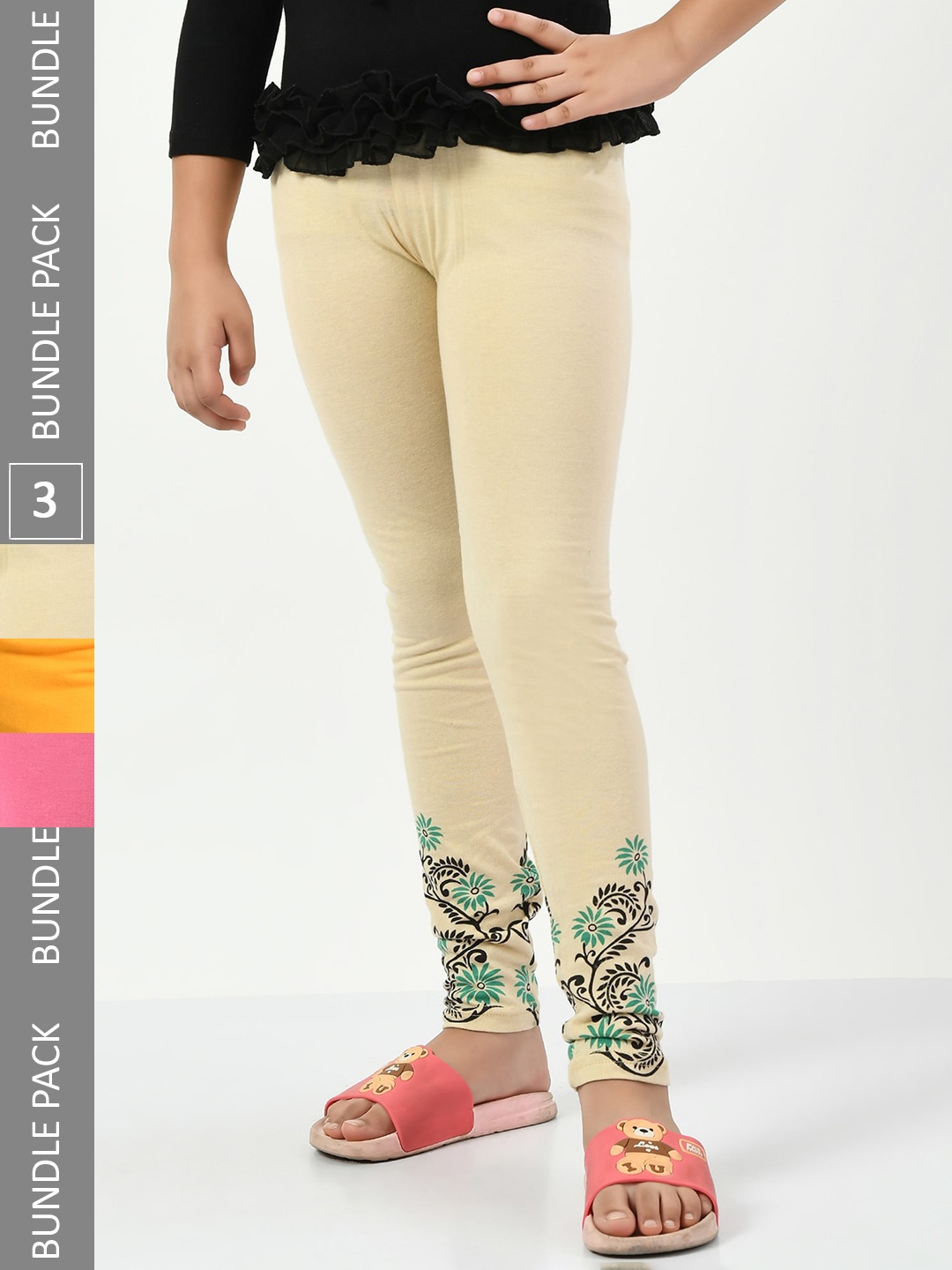IndiWeaves Girls Pack Of 3 Bottom Printed Super Soft Pure Cotton Churidar Length Leggings, Beige
IndiWeaves Girls Pack Of 3 Bottom Printed Super Soft Pure Cotton Churidar Length Leggings, Beige