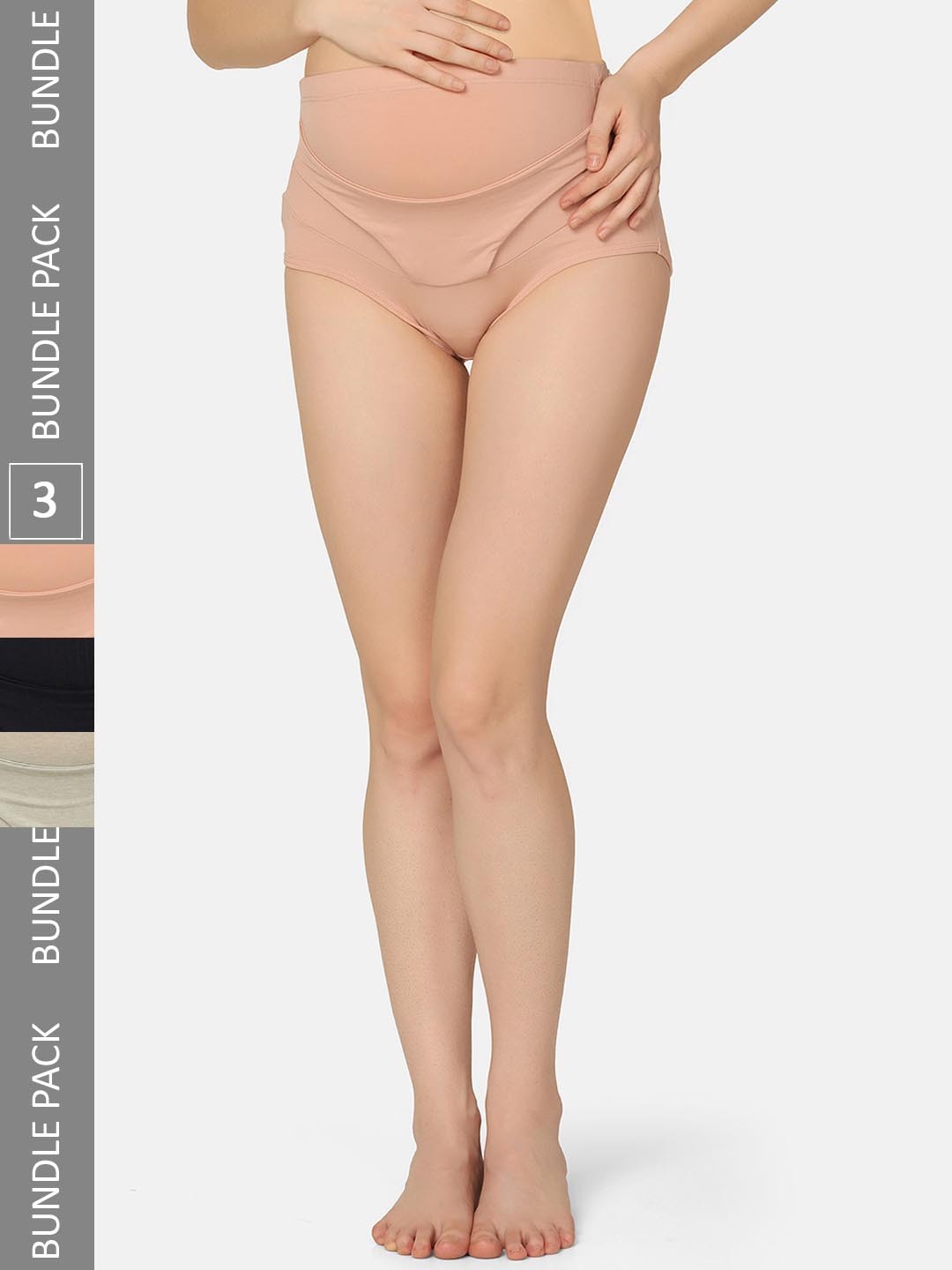 MAMMA PRESTO Pack of 3 High-Rise Organic Cotton Anti Bacterial Maternity Briefs, Grey
MAMMA PRESTO Pack of 3 High-Rise Organic Cotton Anti Bacterial Maternity Briefs, Grey